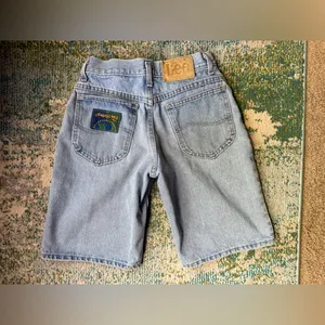 Vintage Ecolojeans by Lee long denim jean shorts, size 14 regular thumbnail 2