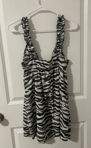 Animal Print Mini Dress Gray thumbnail 5