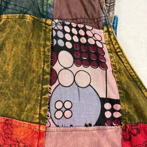 VTG Rhea S Patchwork Overalls Jumpsuit Cotton Boho Hippie Festival Cottagecore thumbnail 10
