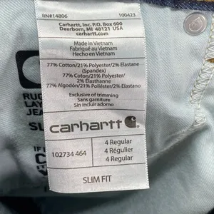 Carhartt Jeans womens Size 4 Slim Fit Skinny Leg Dark Blue Denim Jeans‎ Regular thumbnail 8
