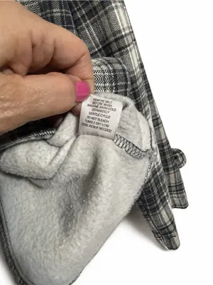 maurices Plaid Double Breasted Hooded Pea Coat Jacket Women's Size L thumbnail 10