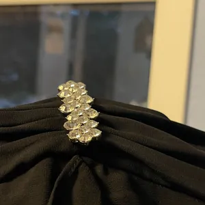 R&M Richards Black V-Neck Rhinestone Embellished Chiffon Evening Dress thumbnail 8
