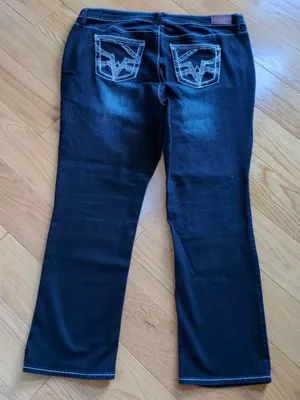 Hydraulic Emma Mid Rise Denim Stretch Dark Blue Jeans Womens Size 24W (41x31) thumbnail 6