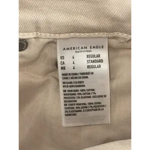 American Eagle Jeans Women‎ 4 Mom Straight Leg Cream Minimalist Academia Neutral thumbnail 8