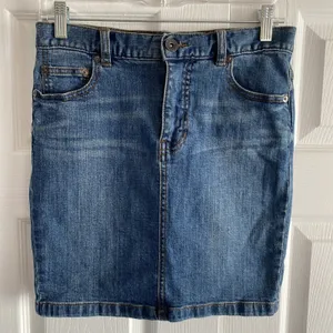 Free People Denim Mini Skirt Womens Size 0 Blue Medium Wash‎ Cotton Blend Casual thumbnail 1