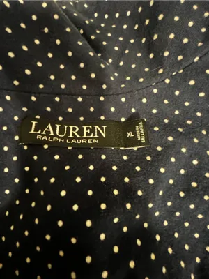 Lauren Ralph Lauren Navy and White Polka Dot Capri Pajama Set thumbnail 12