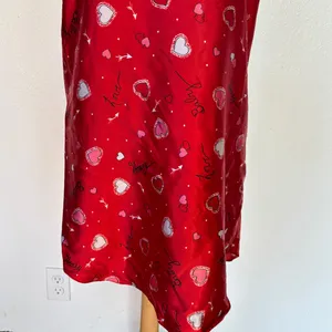 Vintage 90s Y2K Valentine Red Satin Nightgown thumbnail 4