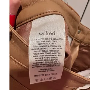 Aritzia Wilfred Melina Faux Leather Pants Camel 00 Minimalist‎ Capsule Fall thumbnail 6