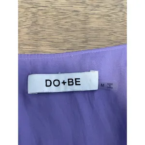 Do+Be Light Purple Sleeveless Blouson Mini Dress V‑Neck Ruffle Hem Size M thumbnail 2