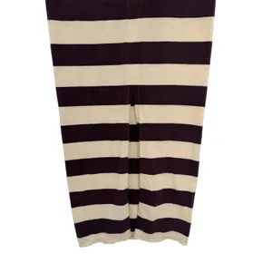 Free People Stripe Column Maxi Skirt Aubergine Oatmeal Stripe Knit Size Small‎ thumbnail 9