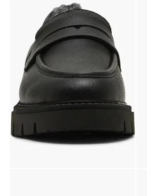 NEW $140 BLONDO Kimora Waterproof Platform Penny Loafer Black Leather SZ-8.5 thumbnail 4