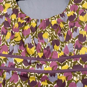 Boden valentine Purple and Yellow Floral Dress 10R‎ thumbnail 4
