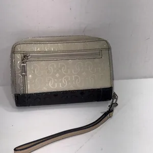 Y2K GUESS‎ Monogram Preppy Designer Faux Leather Zip-Around Wallet Wristlet thumbnail 12