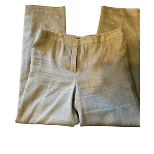 Jones New York Collection Pants Slacks Trousers SZ 16 Linen Brown Straight Leg thumbnail 9