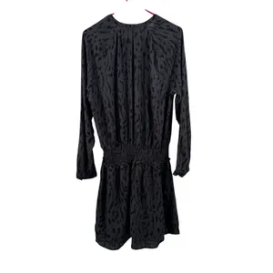 Rails Dress SZ Large Jasmine Ash Cheetah Animal Smock Waist Long Sleeve Button thumbnail 6