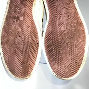 P448 White Leather Sneakers with Beige Accents thumbnail 10