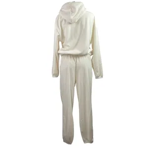 MP MyProtein Women's Cream Lounge Hoodie Hooded Sweatpants 2 Piece Set Size S thumbnail 3