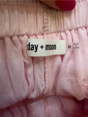 Day + Moon Pink Tiered Lace Mini Skirt thumbnail 3
