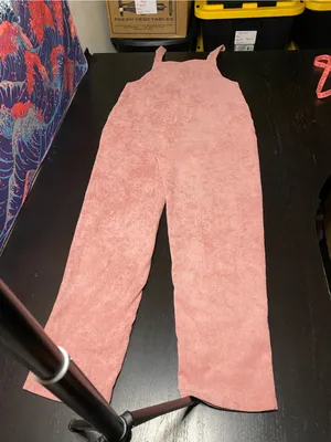SHEIN Dusty Rose Corduroy Overalls thumbnail 5