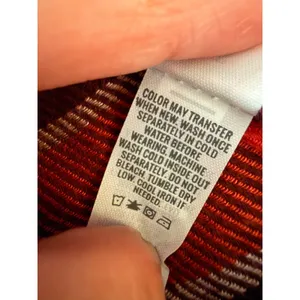 Aerie NWT Orange & Maroon Plaid Flannel Pajama Sleep Shirt S Cabincore thumbnail 7