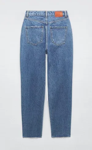 High Waisted Ripped Rigid Z1975 Mom Jeans thumbnail 8