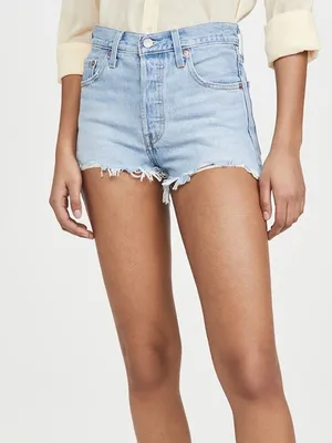 Levi’s 501 Original Denim Jean Shorts size 31 in Luxor Light Blue $75 thumbnail 1