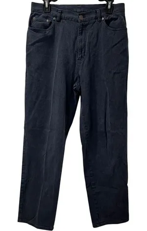 Lauren Jeans Co RL Jeans Women‎ 12 Dark Wash High Rise Straight Denim Normcore thumbnail 1