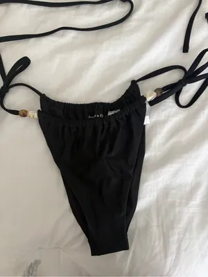 Black Halter String Bikini Top & Bottom thumbnail 4