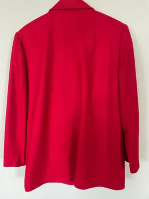 Sag Harbor Women’s Red Jacket Blazer 100% Wool Size 12 Very New No damage thumbnail 2