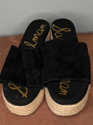 Sam Edelman Black Leather Platforms thumbnail 3