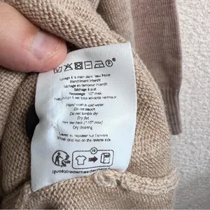 Sezane Women’s Mathie‎ Sweater Dress Wool Beige Camel Dress Size Medium thumbnail 11