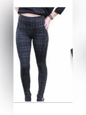 Lysse Black Plaid High-Rise Stretch Leggings thumbnail 2