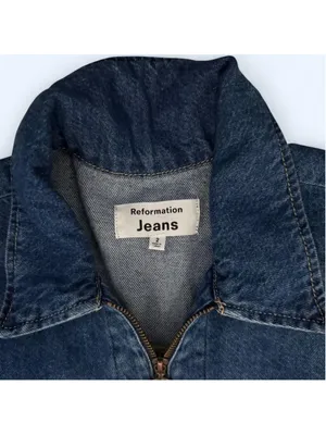 Reformation JEANS Loeb Denim Mini Dress - Size 2 thumbnail 4