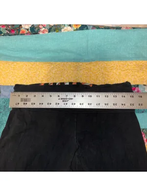 Vintage Y2K Victoria's Secret PINK Foldover Yoga Black Bootcut Pants Woman’s Med thumbnail 6