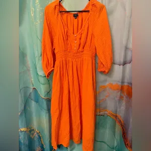 J.Crew V-Neck Midi Dress in Soft Gauze Size Medium thumbnail 5