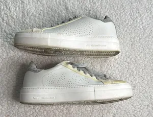 P448 Women's Cream and Gray Athletic Shoes thumbnail 5