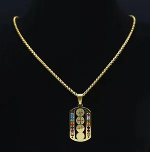 Crystal Stainless Steel Pendant Necklace thumbnail 2