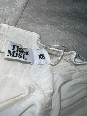 Tiger Mist White eyelet ruffled sleeve dress thumbnail 7