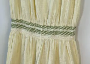 Free People Cotton Gauzy Pale Yellow Romper Small Beach Flowy thumbnail 3