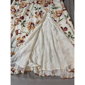 NWT Lulus‎ SZ Large Parisian Picnic Cream Floral Jacquard Puff Sleeve Midi Dress thumbnail 6
