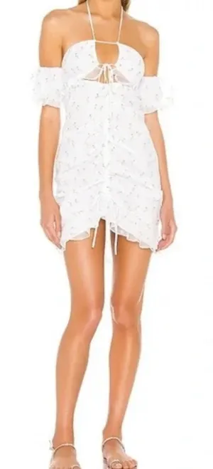 For Love & Lemons X REVOLVE Sand Dollar Mini Dress in White Size: XS thumbnail 1