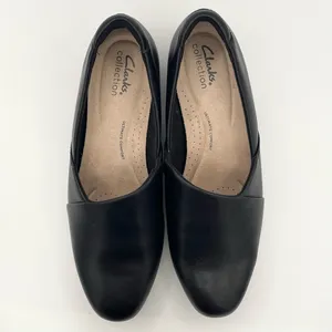 Clarks wide Juliet Palm black grain leather loafers women’s Size 7 1/2 thumbnail 12