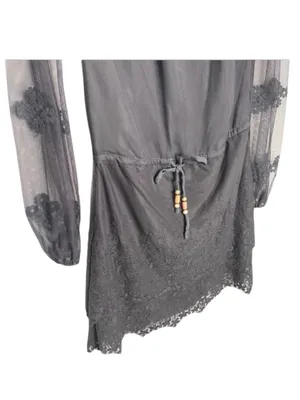 new Chaser ✶ Vintage Inspired Lace Off Shoulder Boho Cocktail Dress ✶ Black ✶ XS thumbnail 9