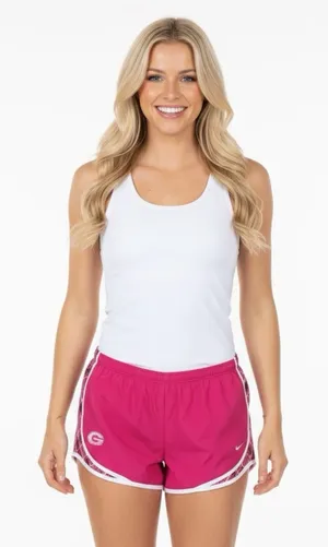 Nike pink shorts size large Georgia Bulldogs thumbnail 1