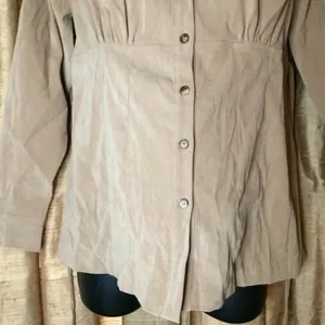 Motherhood Maternity Top in Sueded Touch Polyester Button Down w/Waist Ties-Sz M thumbnail 5