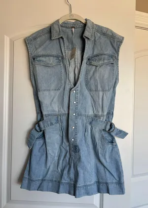 Free People Denim Dress thumbnail 3