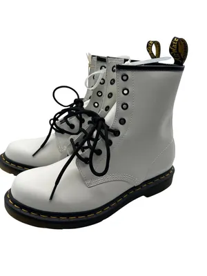 Dr. Martens Women 11 Unisex Genuine AirWair Leather Style 101 YS White Boots thumbnail 7