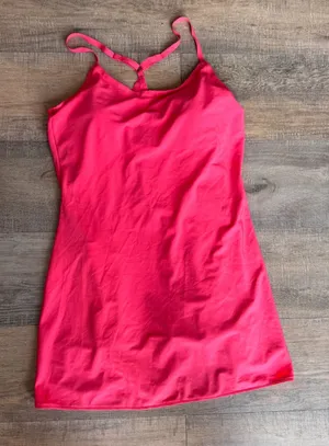 Outdoor Voices The Exercise Dress Pink Activewear Bodysuit Liner OV114W Large thumbnail 1