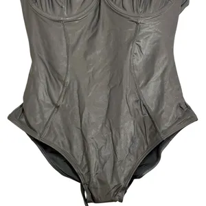 NEW TA3 Lifty Pewter Silver Underwire Corset One Piece Swimsuit Size L Short B/C thumbnail 5