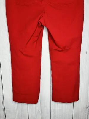 SPANX Pants Womens Sz XL (36x24) Red Polished Kick Flare Cropped Pull On 20367Q thumbnail 6
